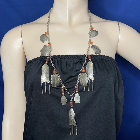 1970s Vintage Hmong Tribal Silver Charm Necklace - Picture 16 of 17